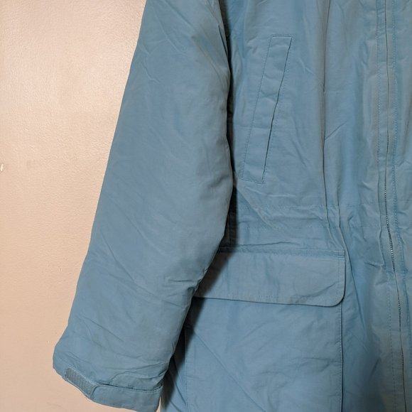 Blue Mid Length Parka - Lands End - Picture 3 of 9